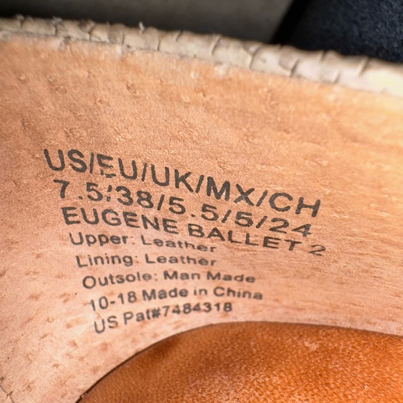 GENTLE SOULS Eugene perforated leather Ballet flats women’s shoes size 7.5 - Picture 6 of 15